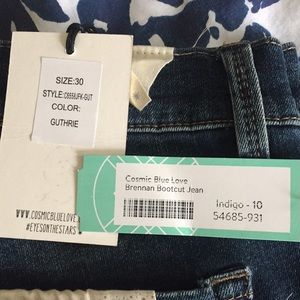 cosmic blue love jeans brennan bootcut